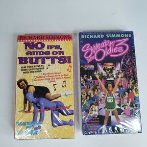 2 New Sealed Richard Simmons VHS Sweatin to the Oldies 3 & No Ifs, and or Butts